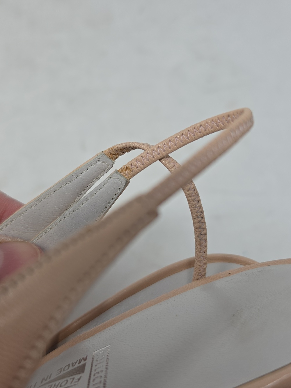 Salvatore Ferragamo Beige Slingback Pointed Kitten Heels Women Size 6 - Picture 8 of 8